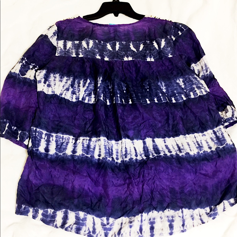 Calypso St.Barth ๐ฏ%SILK Crochet Lovely Tunic Top - Picture 5 of 13